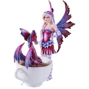 Pacific Giftware Amy Brown Get Out of My Tub Cup Fairy Dragon Fantasy Art Figurine Collectible 6.25 inch