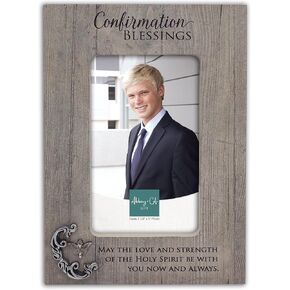 Cathedral Art Abbey & CA Gift Confirmation Frame W/Metal Accents W/Easel Back & Hanger, 5.5"x7.5"x0.25", Multi