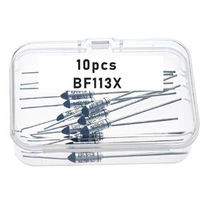 BF113X, BF113X Fuse, BF113, BF113 Fuse, Thermal Fuse BF113X, BF113X, 113 Degree 16A 250V Cutoff TF Pellet Axial Lead Temperature Links (10 Pcs)