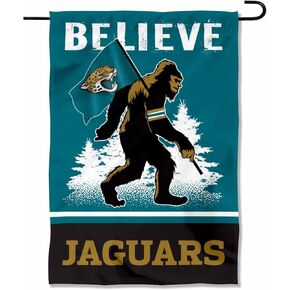 WinCraft Jacksonville Jaguars Bigfoot Sasquatch Believe Yard Garden Banner Flag