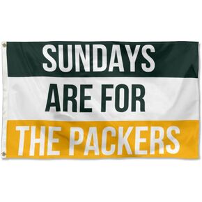 Sundays are for the Packer Flag Banner 3x5Feet Garden house Flag banner Decor Double Stitched Polyester with Brass Grommets