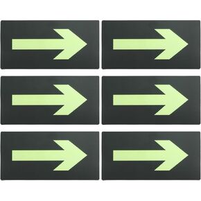 PATIKIL Glowing Arrow Sticker, 12 Pack Go Straight Directional Sign Adhesive Removable Floor Decal for Floor Wall Marking, Green in Saudi Arabia