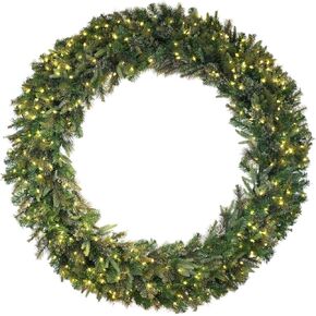 Vickerman 48" Unlit Cashmere Wreath - Artificial Christmas Wreath - Natural Looking Wreath with PVC Needles - Reliable and Durable - Front Door or Mantel Wreath