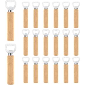 100 Pcs Wooden Bottle Opener Bulk Wood Bottle Opener, Wooden Beer Bottle Opener Wood Bottle Opener Engravable Beer Bottle Openers, DIY Bottle Opener for Gift Wedding Party Restaurant (100 Pcs)