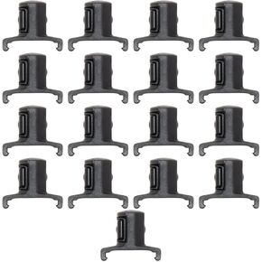 Ernst Manufacturing 3/8-Inch Dura-Pro Twist Lock Socket Clips, 15-Pack, Black - 8441