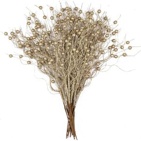 KI Store White Christmas Tree Picks Sprays Set of 20 Glittered Twigs Decor for Christmas Tree Decoration Wreath Garland Floral Arrangement