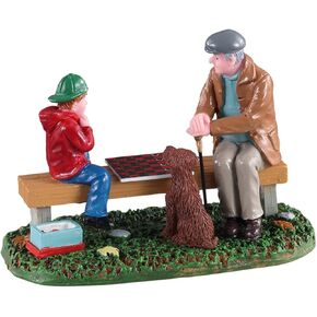 Lemax Christmas Village Playing with Gramps - 12022