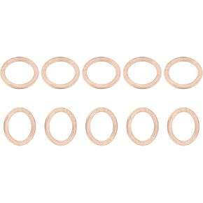 غسالات ختم نحاسية مسطحة مقاس 24 مم × 30 مم × 1.5 مم (IDxODxT) - 10 عبوات - جيدة لمسامير M24 للآلات الصناعية - حشية حلقة مسطحة من النحاس
