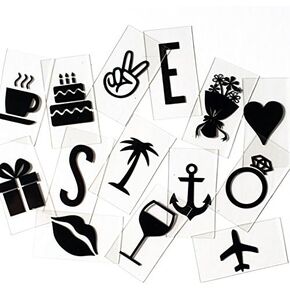 My Cinema Lightbox - Extra Symbol Pack (for the Mini Cinema Lightbox) 130 Fun Symbols, Black - Mini Light Box Letters and Light Box Symbols