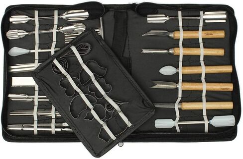 Culinary Carving Tool Set Fruit Vegetable Food Garnishing / Cutting / Slicing Garnish Tools Kit (46 pcs) in Saudi Arabia