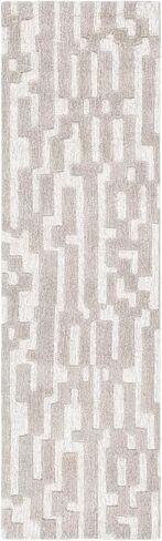 سجادة SAFAVIEH Cambridge Collection Runner - 2'3" x 8'، بيج ورمادي، صوف حديث مصنوع يدويًا، مثالية للمناطق ذات حركة المرور العالية في غرفة المعيشة وغرفة النوم (CAM734B) in Saudi Arabia