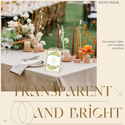 2 قطعة من إطارات الصور العائمة الذهبية DIY إطار صورة زجاجي هدايا مقاس 5 × 7 بوصة إطارات زهور معدنية عائمة شفافة مضغوطة لتزيين سطح المكتب الفني (مستطيل) in Kuwait