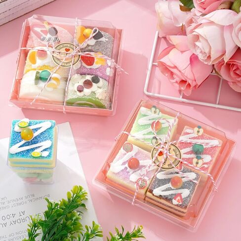 Whaline 100 Pack Charcuterie Boxes with Clear Lids To Go Paper Mini Charcuterie Box Disposable Food Containers Bakery Boxes with Stickers and Twine for Sandwich Cookie Sushi Cake Slice Strawberries in Saudi Arabia