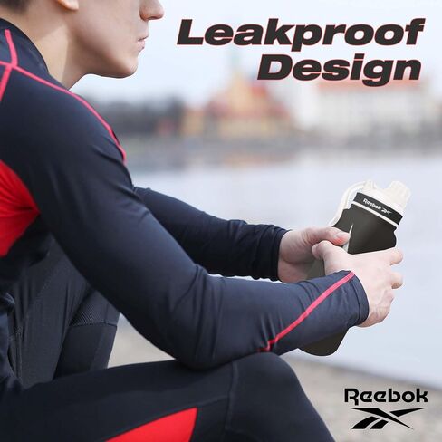 Reebok Stainless Steel Water Bottle With Straw Cap & Athletic Design - 32 oz - Double Wall Vacuum Insulated Sports Water Bottle With Straw, BPA Free (Grey with White Vector) in Saudi Arabia
