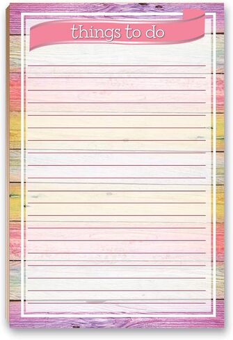 Rustic Birch Wood Notepad with Magnet - 8.5" x 5.5" - Grocery, Shopping, Daily Tasks List - Rustic Barnwood (Birch Wood) in Kuwait