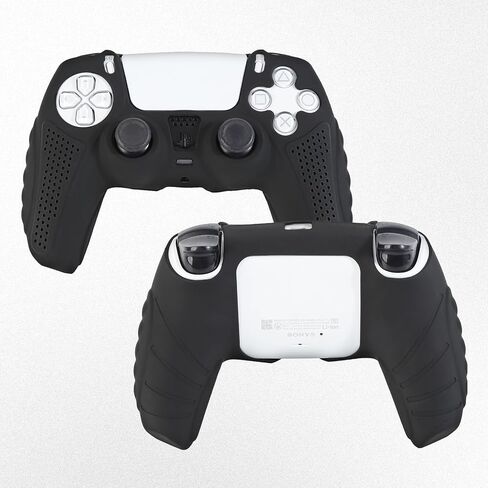 Grips Protective Skins Cover for PS5 Controller x 2(Clear White) with Thumb Grips x 8, Plugs x 8, Anolog Protectors x 4 in Saudi Arabia