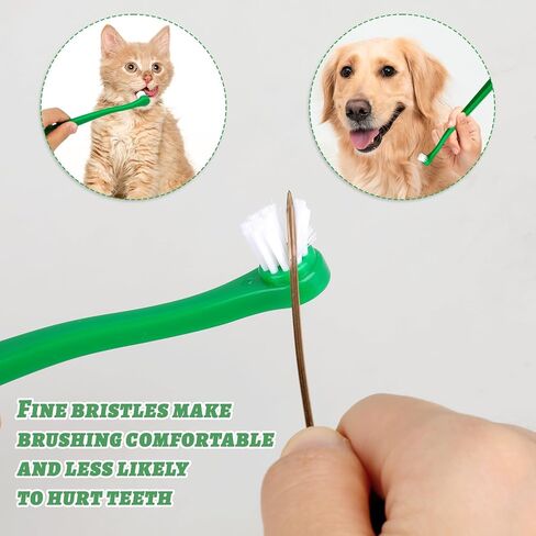 Pet Dog Toothbrush for Small Dogs Mini Head Cat Toothbrush Soft Bristles Puppy Long Handle Tooth Brush for Sensitive Gum, Dog Dental Care Kit for Puppy, Kitten, Cats Small Breed Dogs, 6Pcs in Saudi Arabia