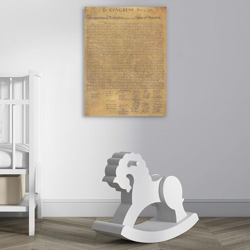 ملصق إعلان الاستقلال من AGTIAAI، ملصق تأسيس أمريكي مقاس 20 × 14 بوصة، وثائق للفصل الدراسي والمدرسة، ملصقات جدارية من القماش وصورة فنية مطبوعة لديكور غرفة النوم العائلية بدون إطار in Kuwait