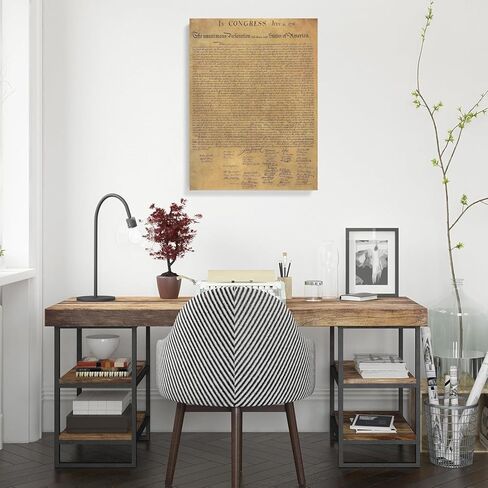 ملصق إعلان الاستقلال من AGTIAAI، ملصق تأسيس أمريكي مقاس 20 × 14 بوصة، وثائق للفصل الدراسي والمدرسة، ملصقات جدارية من القماش وصورة فنية مطبوعة لديكور غرفة النوم العائلية بدون إطار in Kuwait