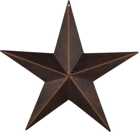 EBEI Metal Country Antique Barn Star 21.5" Rustic American Style Dark Brown Texas Lone Star Home Wall Décor in Saudi Arabia