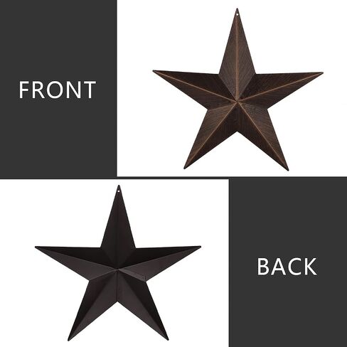 EBEI Metal Country Antique Barn Star 21.5" Rustic American Style Dark Brown Texas Lone Star Home Wall Décor in Saudi Arabia