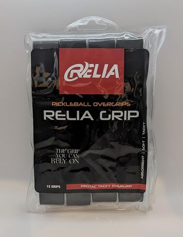 Relia ProTac Pickleball Overgrip - Perfect Tackiness for Pickleball Paddle Grip, Nonslip, Moisture Repelling, Thin & Comfortable, Extremely Durable, Easy to Apply, Pack of 3, or 12 in Saudi Arabia