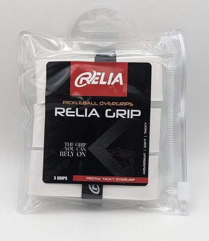Relia ProTac Pickleball Overgrip - Perfect Tackiness for Pickleball Paddle Grip, Nonslip, Moisture Repelling, Thin & Comfortable, Extremely Durable, Easy to Apply, Pack of 3, or 12 in Saudi Arabia