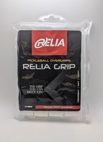Relia ProTac Pickleball Overgrip - Perfect Tackiness for Pickleball Paddle Grip, Nonslip, Moisture Repelling, Thin & Comfortable, Extremely Durable, Easy to Apply, Pack of 3, or 12 in Saudi Arabia