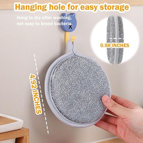 5PCS Sponges Kitchen, Multi-Purpose Dish Sponge Non-Scratch Dishwashing Sponges Kitchen Scrub Sponges, Reusable Sponges for Dishes, Pots and Pans in Saudi Arabia