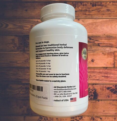 Cessorex Allergy Relief and Skin Immune Function Support for Dogs by Gold Standard Herbs, All Natural Bupleurum Combination, 85 gram Powder in Saudi Arabia