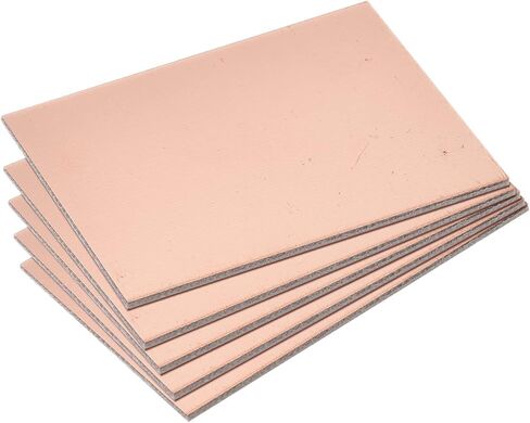 MECCANIXITY PCB لوح نحاسي مصفح 100 مم × 70 مم × 1 مم FR4 ألياف زجاجية على الوجهين لمشاريع الدوائر، حزمة من 5 in Kuwait
