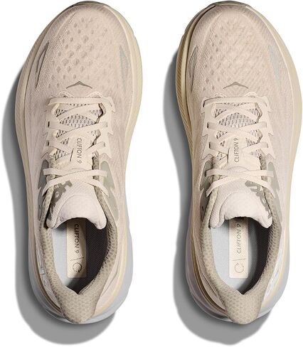 حذاء رياضي رجالي من Hoka Clifton 9، حليب الشوفان/الشعير، 10.5 in Saudi Arabia