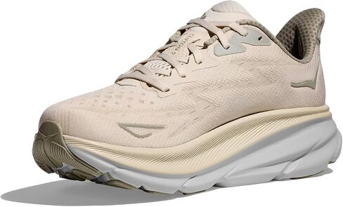 حذاء رياضي رجالي من Hoka Clifton 9، حليب الشوفان/الشعير، 10.5 in Saudi Arabia