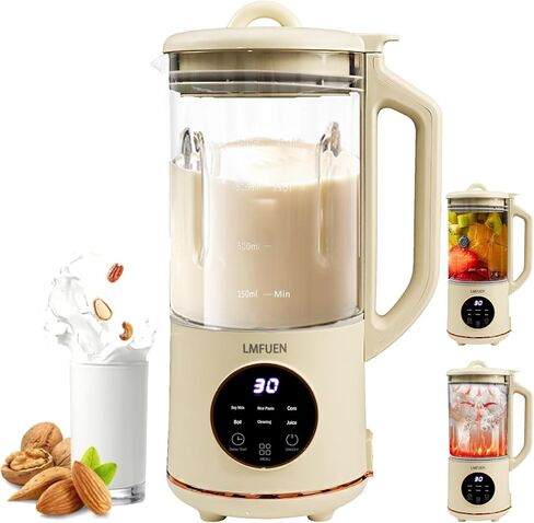 Automatic Nut Milk Maker,Blender for Kitchen 40oz Cold Drinks,27oz Hot Drinks,Soy Milk Maker,Rice Paste,Juice,Baby Food Hot Blender,Corn,Crushing Ice,Delay Start/Keep Warm/Boil Water (Purple) in Saudi Arabia