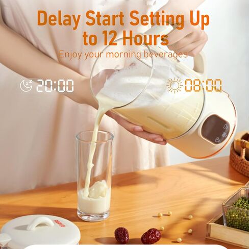 Automatic Nut Milk Maker,Blender for Kitchen 40oz Cold Drinks,27oz Hot Drinks,Soy Milk Maker,Rice Paste,Juice,Baby Food Hot Blender,Corn,Crushing Ice,Delay Start/Keep Warm/Boil Water (Purple) in Saudi Arabia