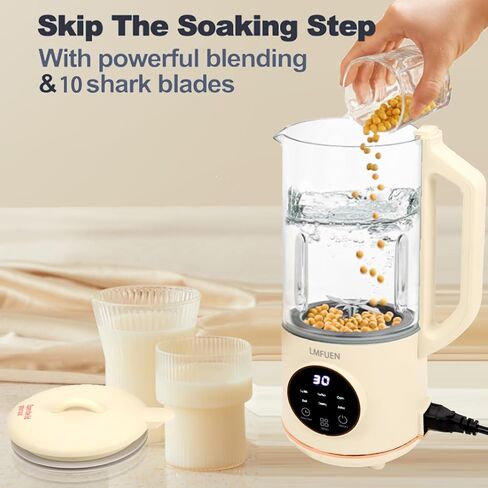 Automatic Nut Milk Maker,Blender for Kitchen 40oz Cold Drinks,27oz Hot Drinks,Soy Milk Maker,Rice Paste,Juice,Baby Food Hot Blender,Corn,Crushing Ice,Delay Start/Keep Warm/Boil Water (Purple) in Saudi Arabia