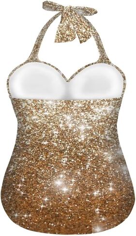 Yiekeluo Women's V Neck One Piece Swimsuit Ruched Tummy Control Vintage Swimwear in Saudi Arabia