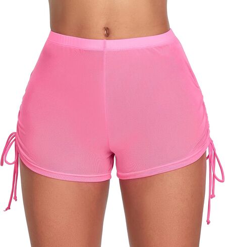 SHERRYLO Swim Shorts Women Sheer Board Short See Through Bikini Bottom Mesh Swimsuit Bottoms Sexy See Thru Bathing Suit in Saudi Arabia
