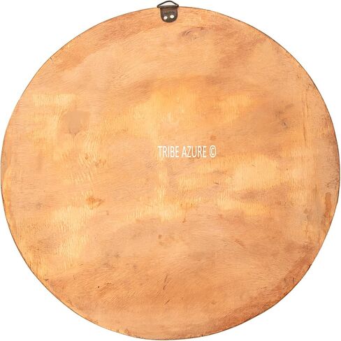 Tribe Azure Fair Trade Wood Carved Wall Haging, Wall Decor, Wall Art, Decorative, Animal, Rustic, Home, Living Room Accent (Round Dragon Medium) in Saudi Arabia