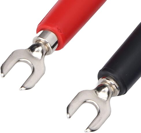 FILFEEL Insulated Fork Spade U-Type Wire Connector Electrical Crimp Terminal, 10Pcs 4mm 2 Colors Fork Spade Wire Connectors for Banana Plug Multimeter in Kuwait