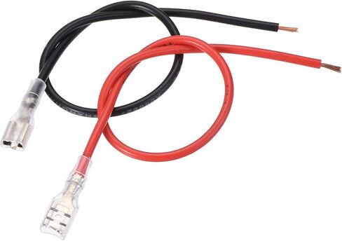YOKIVE 30 Pcs Female Spade Crimp Terminal, Home Wire Connector with Insulating Sleeve Connect Cable Great for Office, Dining Room (Black&Red, 0.19-Inch) in Saudi Arabia