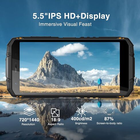 DOOGEE S41 MAX هاتف ذكي متين 2024، 16 جيجابايت + 256 جيجابايت/SD 1 تيرابايت هاتف متين أندرويد 13، هاتف خلوي متين 6300 مللي أمبير في الساعة، شاشة 5.5 بوصة HD+، هاتف محمول IP68 مقاوم للماء 4G خارجي، NFC/WiFi/OTG in Saudi Arabia