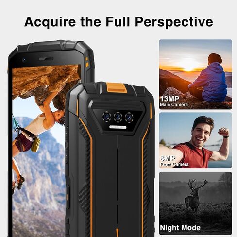 DOOGEE S41 MAX هاتف ذكي متين 2024، 16 جيجابايت + 256 جيجابايت/SD 1 تيرابايت هاتف متين أندرويد 13، هاتف خلوي متين 6300 مللي أمبير في الساعة، شاشة 5.5 بوصة HD+، هاتف محمول IP68 مقاوم للماء 4G خارجي، NFC/WiFi/OTG in Saudi Arabia