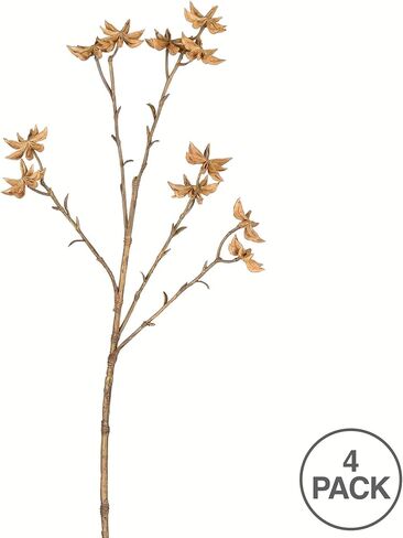 Vickerman Everyday 24" Artificial Beige Illicum Verum Spray - Faux Floral Decor - Home Or Office Arrangement Accent - Maintenance Free - 4 Pack in Saudi Arabia