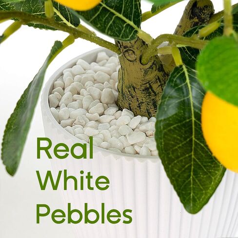 Epicpetal Fake Lemon Tree Decor, Fake Plants in Pot for Table Centerpieces Fake Lemons for Home Kitchen Decor Artificial Plants Indoor Faux Bathroom Décor (Lemon) in Saudi Arabia