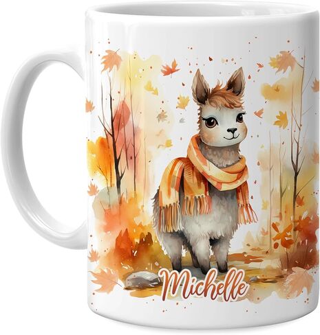 Hyturtle Fall Highland Cow Maple Leaves Coffee Mug - Birthday Gifts For Cow Lovers - Fall Autumn Decor Gifts For Farmhouse Thanksgiving - Highland Cow Gifts - 11oz White Ceramic Coffee Tea Mug in Saudi Arabia