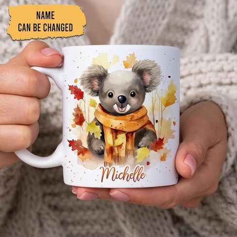 Hyturtle Fall Highland Cow Maple Leaves Coffee Mug - Birthday Gifts For Cow Lovers - Fall Autumn Decor Gifts For Farmhouse Thanksgiving - Highland Cow Gifts - 11oz White Ceramic Coffee Tea Mug in Saudi Arabia