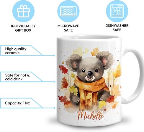 Hyturtle Fall Highland Cow Maple Leaves Coffee Mug - Birthday Gifts For Cow Lovers - Fall Autumn Decor Gifts For Farmhouse Thanksgiving - Highland Cow Gifts - 11oz White Ceramic Coffee Tea Mug in Saudi Arabia