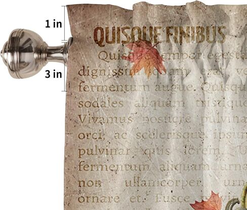 Farmhouse Old Newspaper Window Valance Rod Pocket Panel for Kitchen Bedroom Windows Vintage Truck with Harvest Pumpkin Valances Short Curtain Bathroom Treatment Drapes in Saudi Arabia