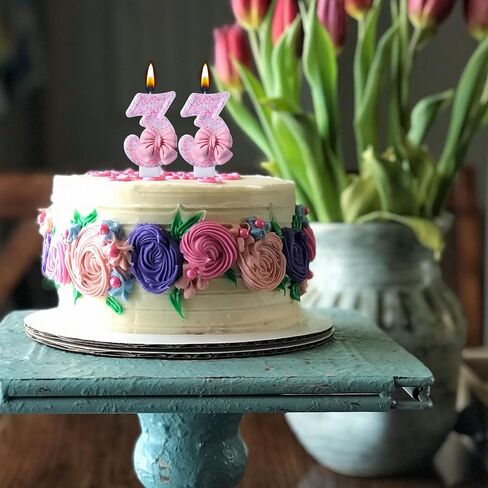 شموع عيد الميلاد الثالث والثلاثين، شموع عيد ميلاد ذهبية بعمر 33 عامًا، هدايا تزيين تزيين الكيك لحفلة عيد ميلاد سعيد للنساء والرجال in Kuwait